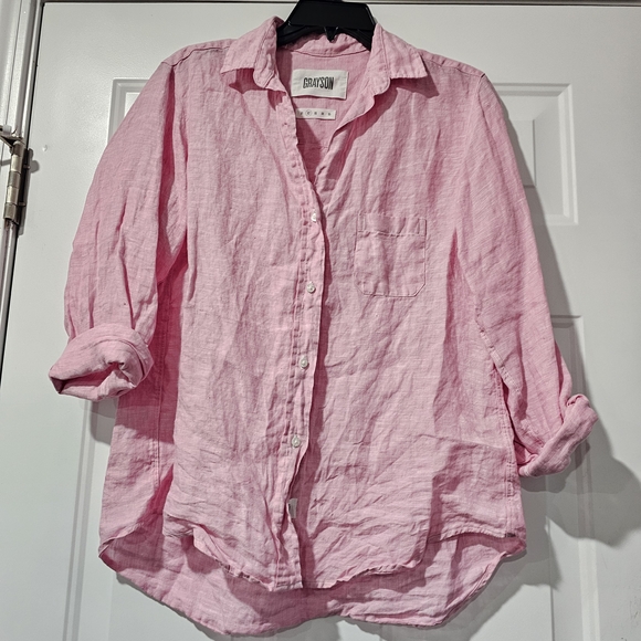 Grayson Tops - GRAYSON Top By Frank And Eileen Size 2 100% Linen {Bx7}